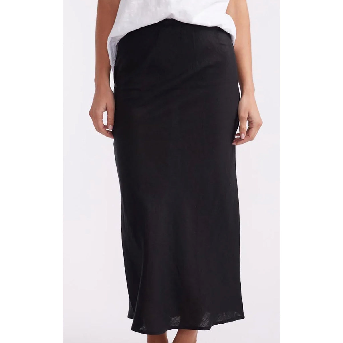Skirt Slip Linen - Black