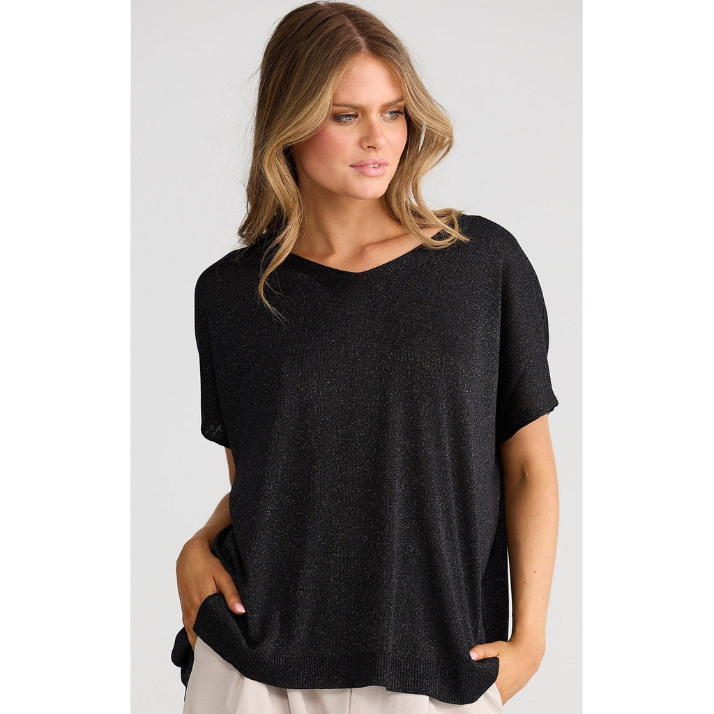 Top Knit Radiance OS - Black