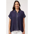 Top Positano Contrast Shirt - Navy