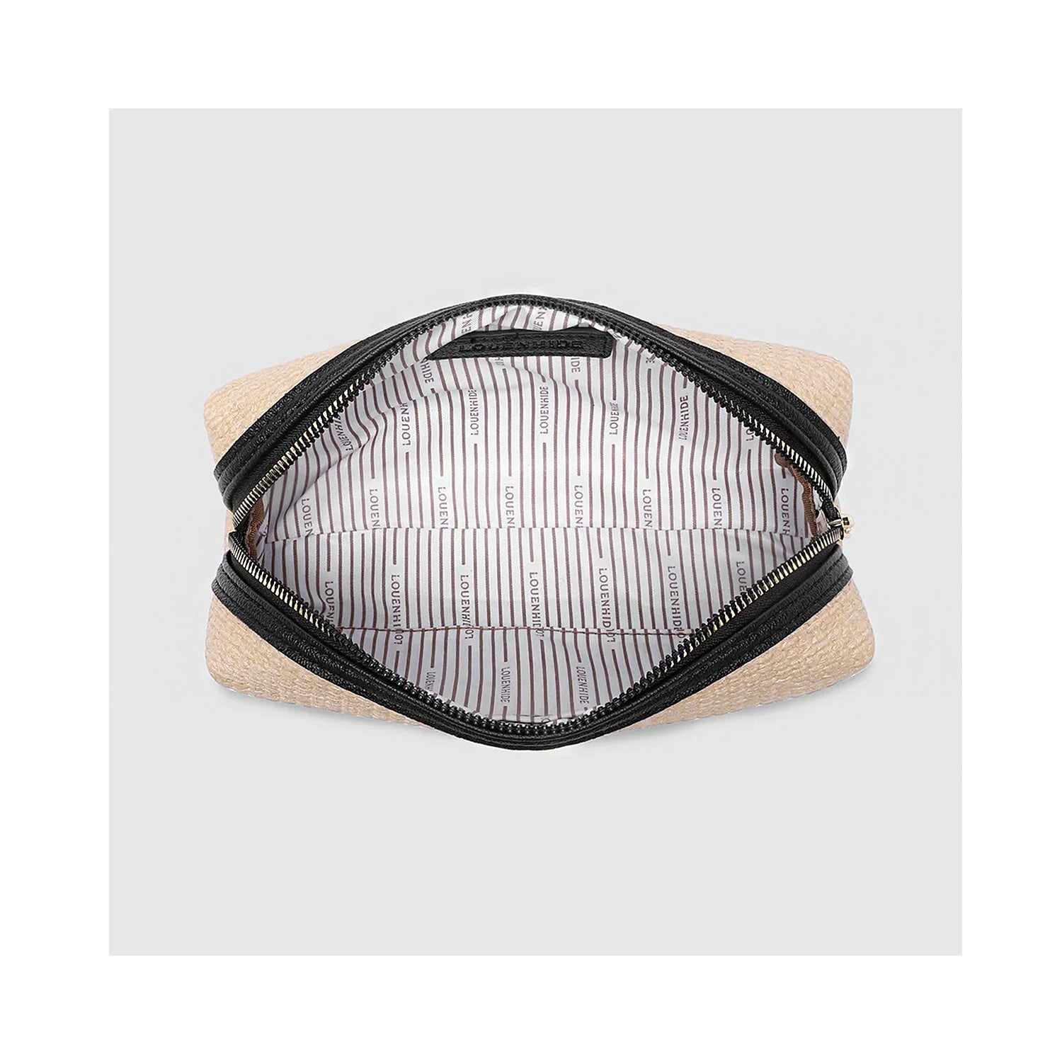 Brianna Makeup Bag - Natural/Black