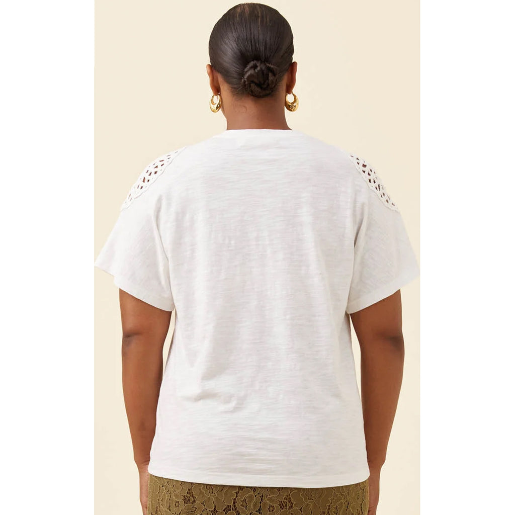 Tshirt Eva Crochet - White