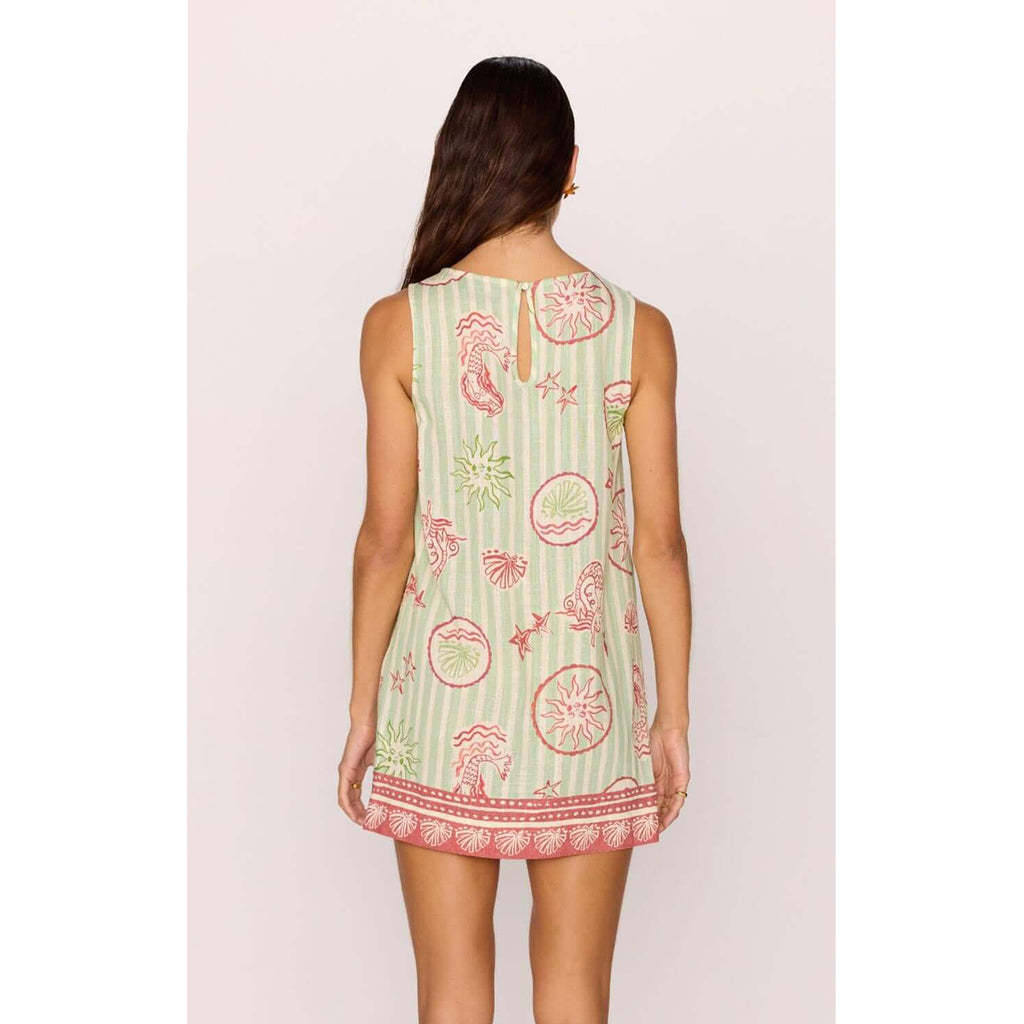 Dress Soleil Mini Shift - Mermaid Stripe