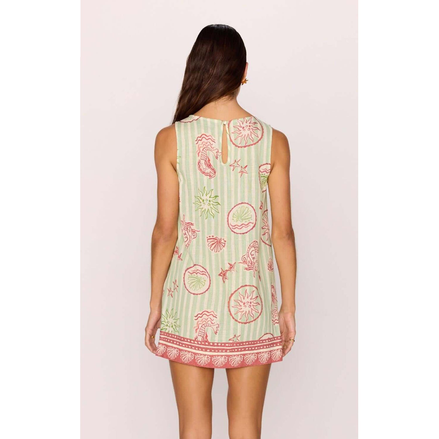 Dress Soleil Mini Shift - Mermaid Stripe