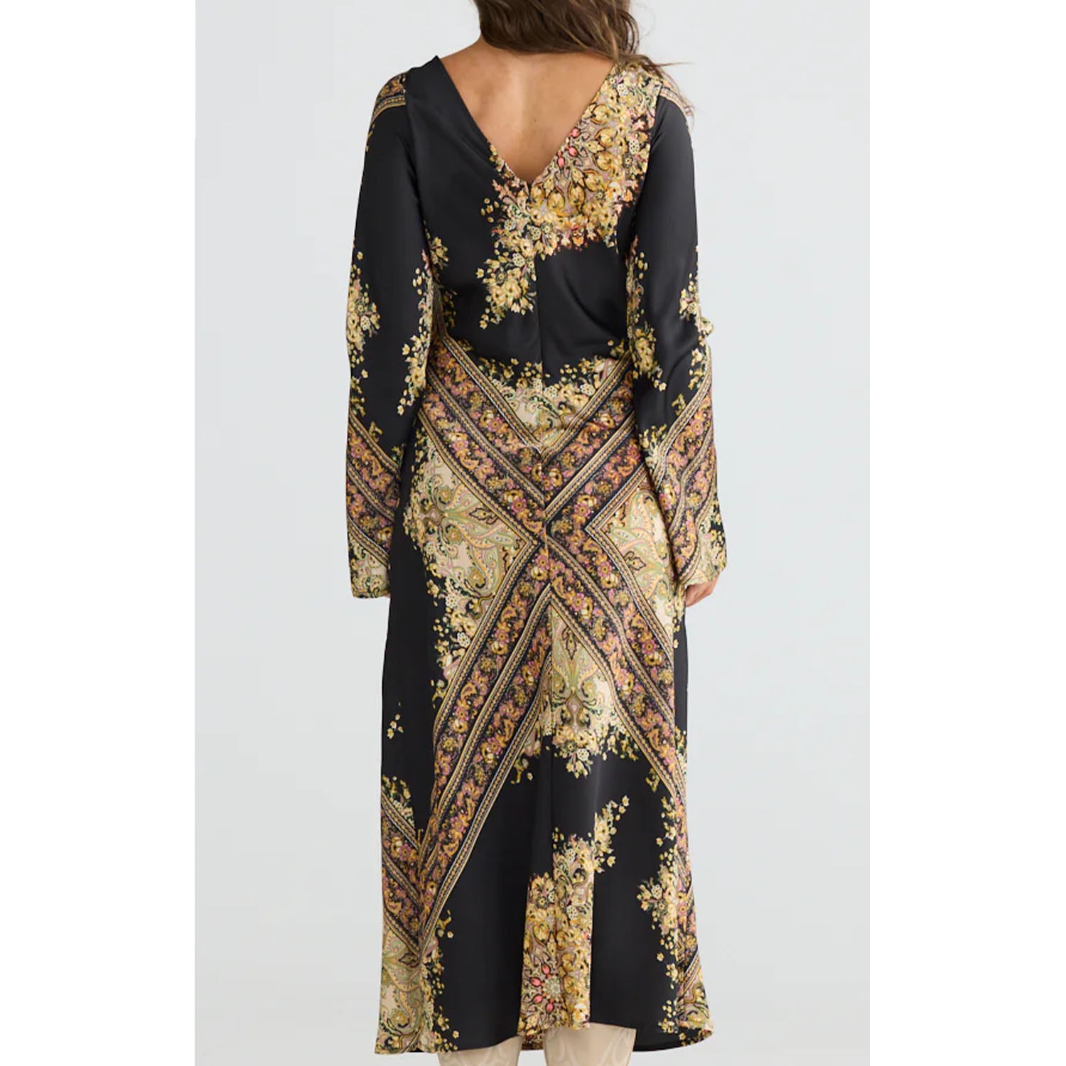 Dress Stardust Maxi - Black Paisley