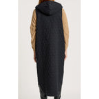 Vest - Sansi Quilted Long Vest Black