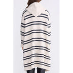 Cardigan Chelsea Knit - Natural w Grey Stripe
