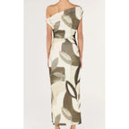 Dress Ophiele Twist Midi - Dark Leaf Garden