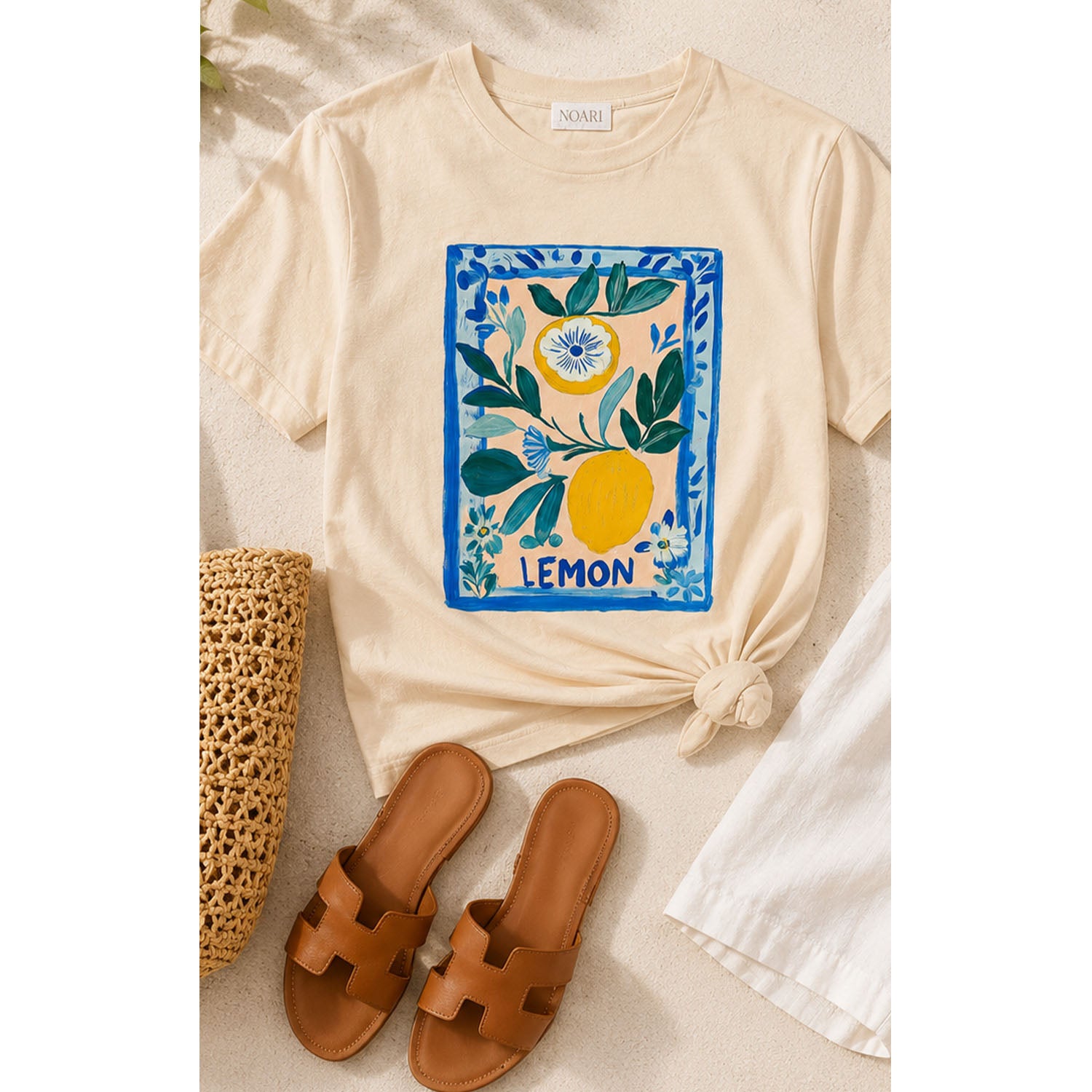TShirt Cream - Lemon Tile