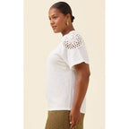 Tshirt Eva Crochet - White