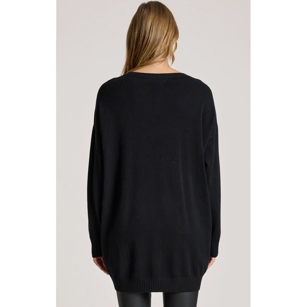 Top Samira Relaxed Knit ONE SIZE - Black