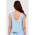 Top Solea Tie Side - Blue Leaf