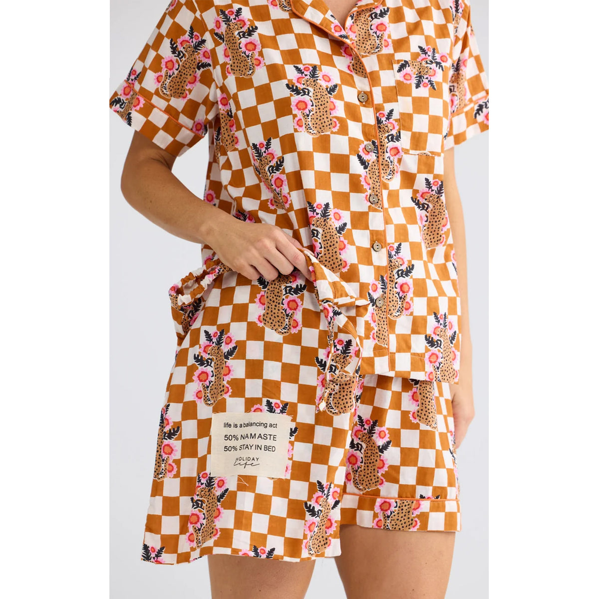 Pyjama Set Namaste - Tiger Check