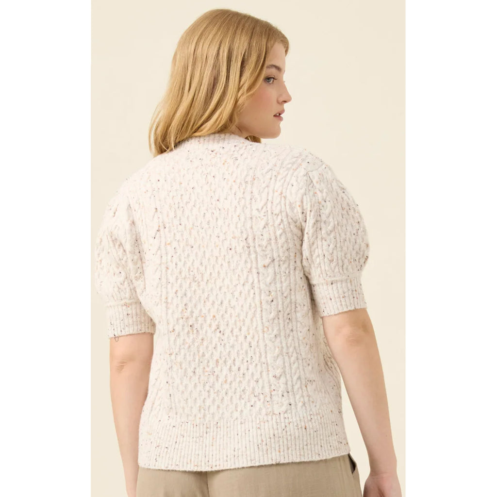 Cardigan Mckenna Short Sleeve - Ivory