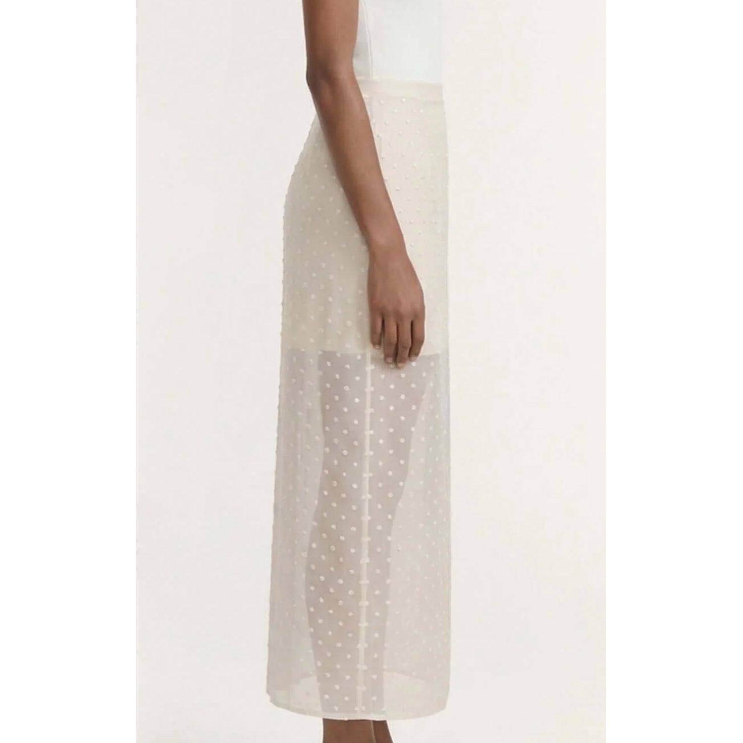 Skirt Midi Etoile - Cream Spot