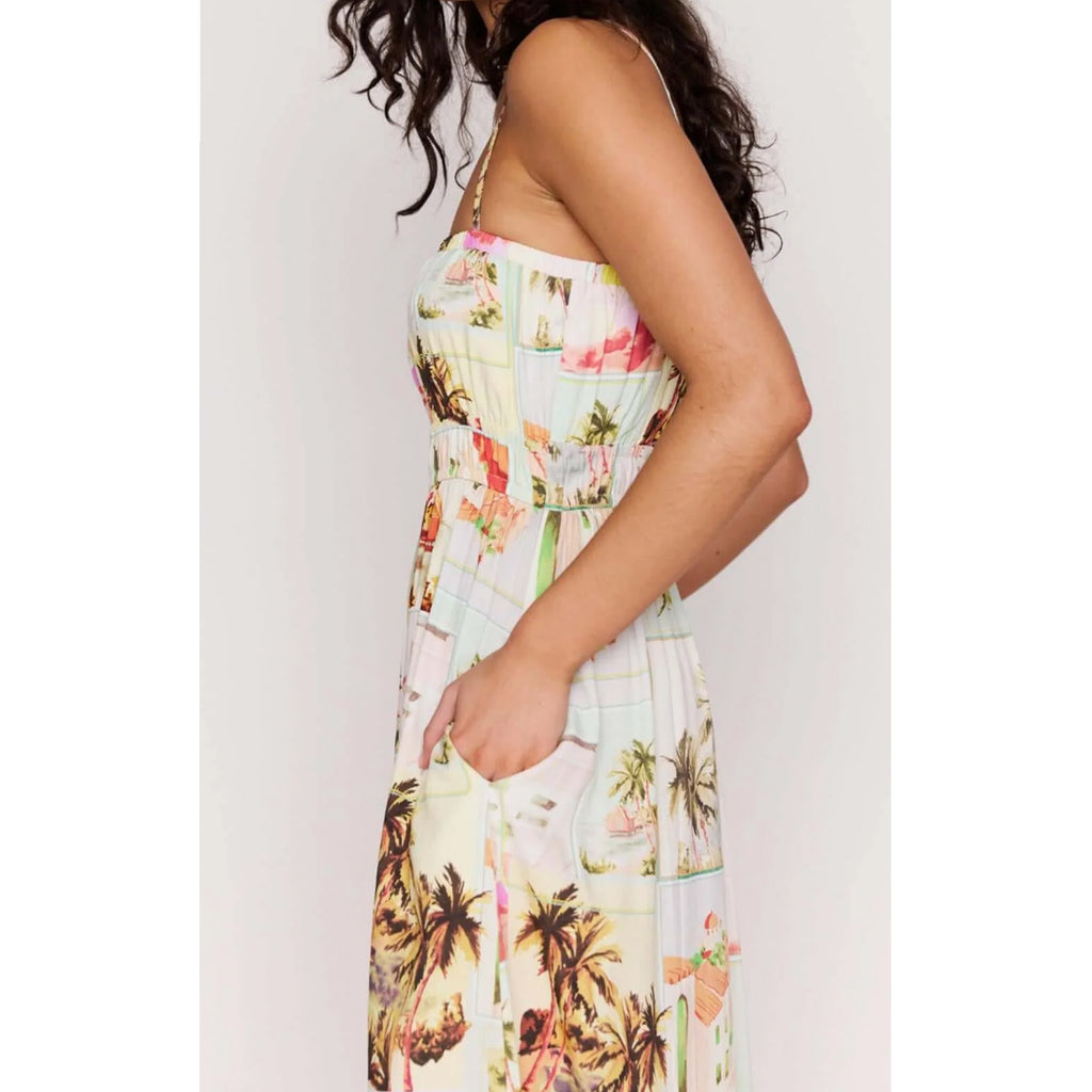 Dress Dolce Midi Sundress - Vintage Postcards