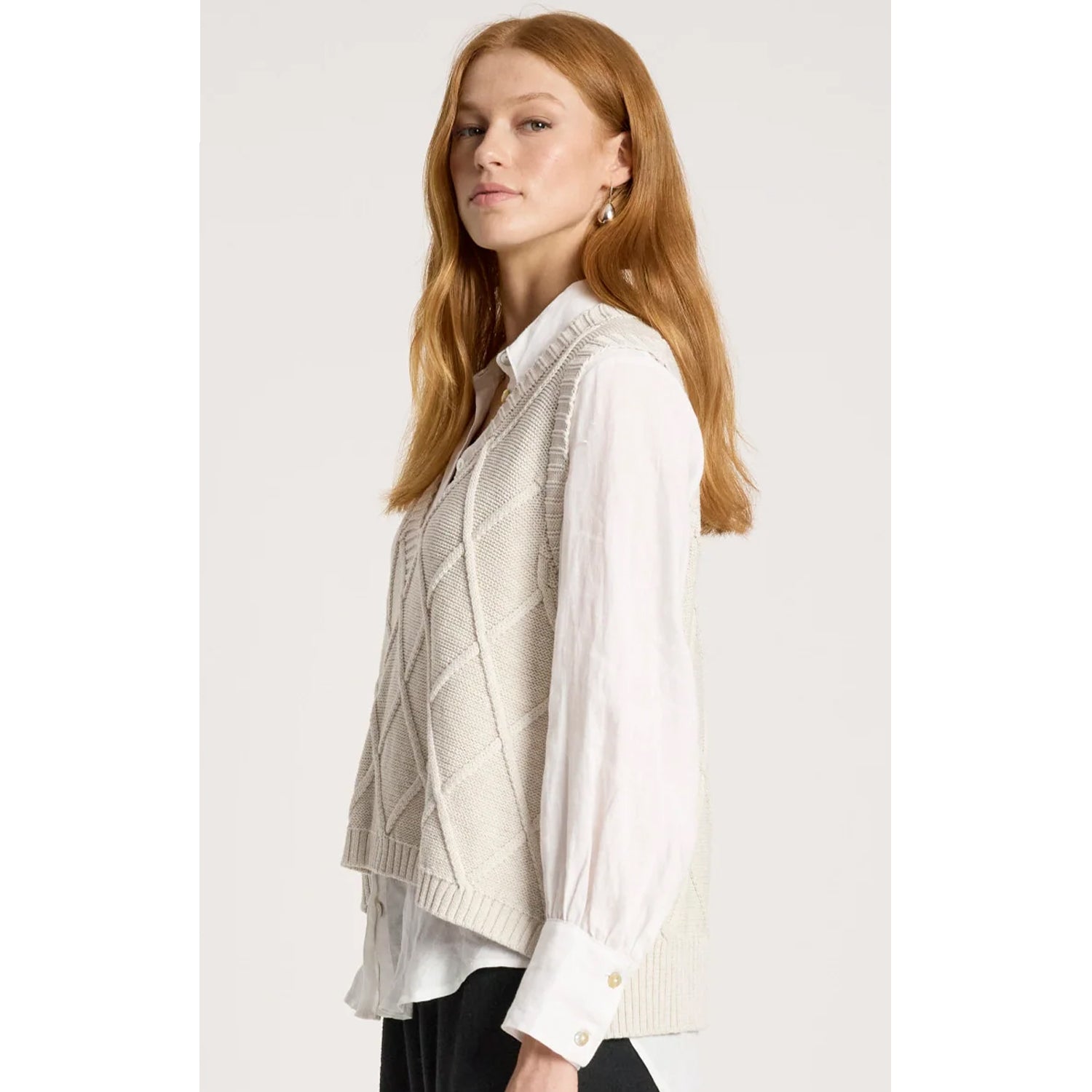 Vest - Liora Knit Bisque