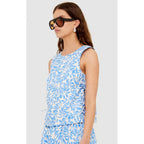 Top Solea Tie Side - Blue Leaf