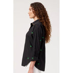 Top Mauritius Embroidered Shirt - Black