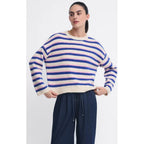 Top Otto Stripe Knit - White, Blue & Pink