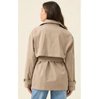 Coat Farida Cropped Trench - Stone