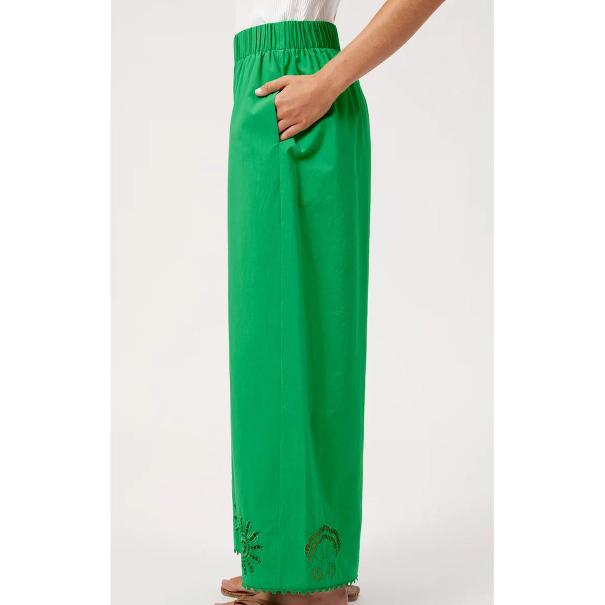 Pant Broderie Larissa - Green