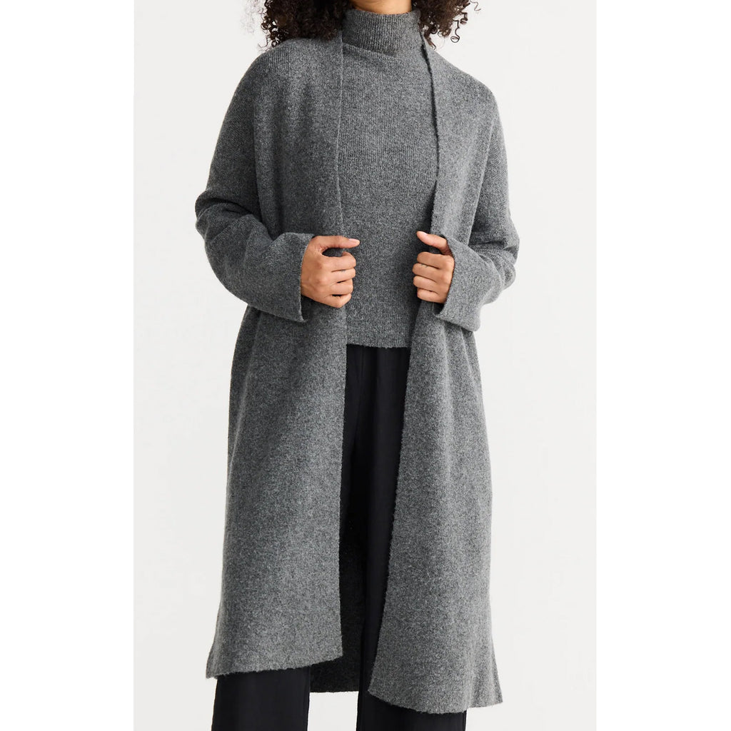 Knit Cardi Lucerne - Charcoal