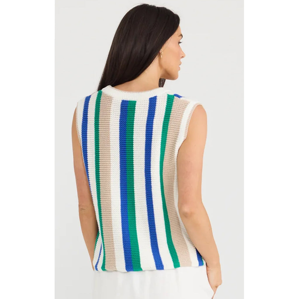 Top Knit Darcia - Blue & Green