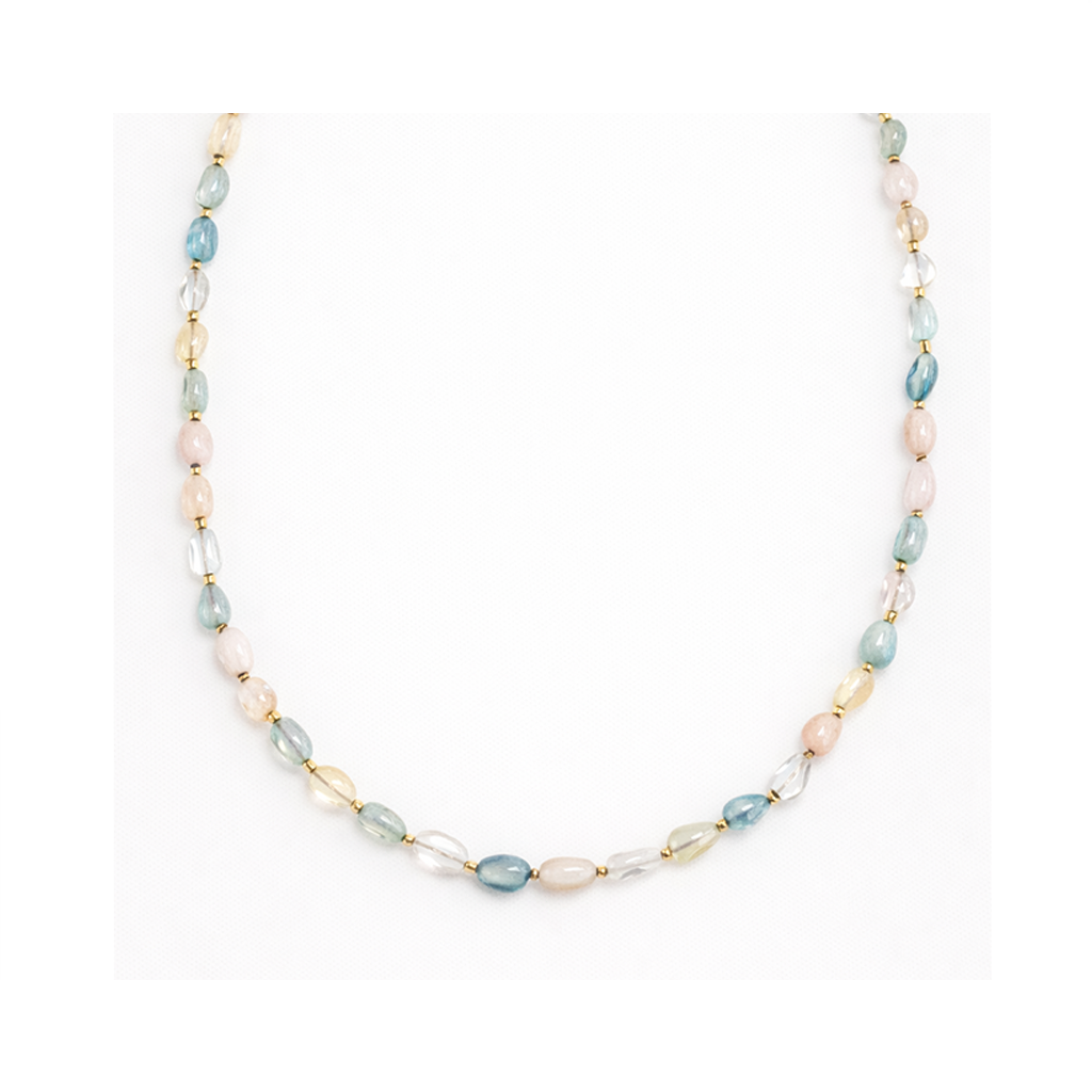 Necklace Lola Stone - Pale Blue & Blush