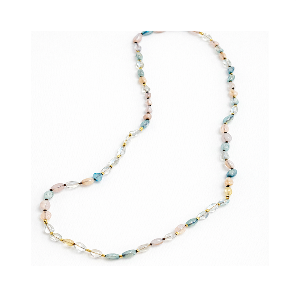 Necklace Lola Stone - Pale Blue & Blush
