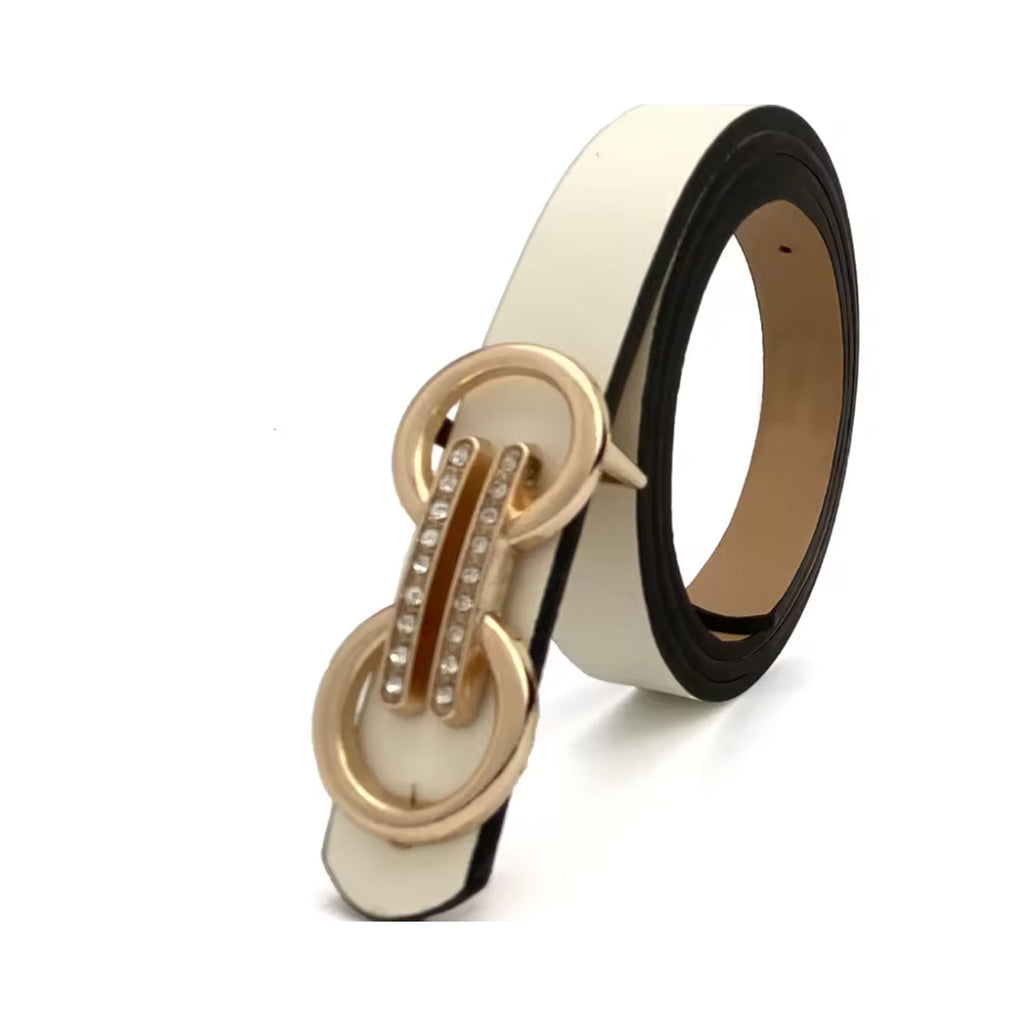 Belt - Infinity Buckle - Ivory