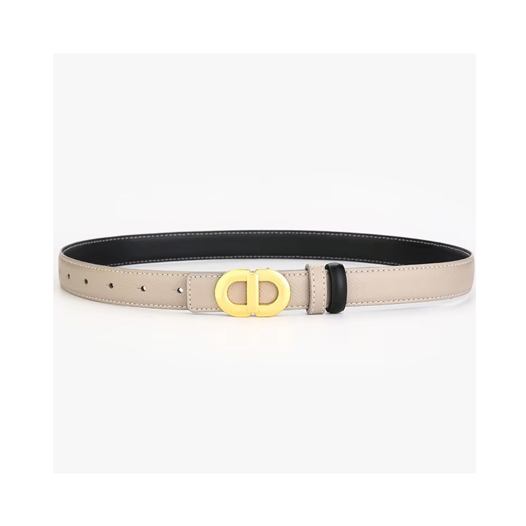 Belt - Double DLink Buckle - Beige