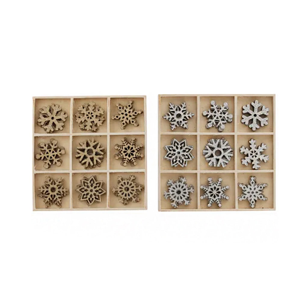 36pcs 5cm Gld/Silv Glit Ply S/flake 2a