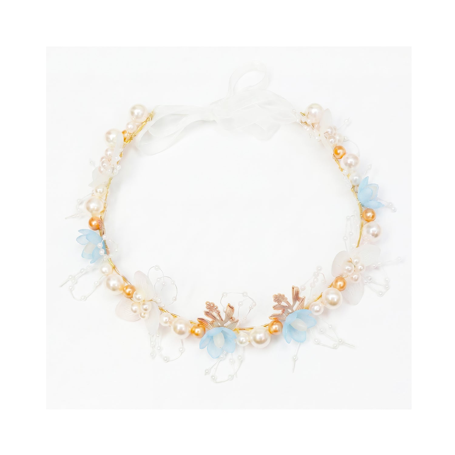 Kids Floral Headband - Pearl