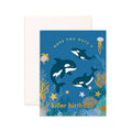 Card Birthday Killer Whales