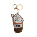 Keychain Beaded Coffee
