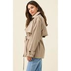 Coat Farida Cropped Trench - Stone