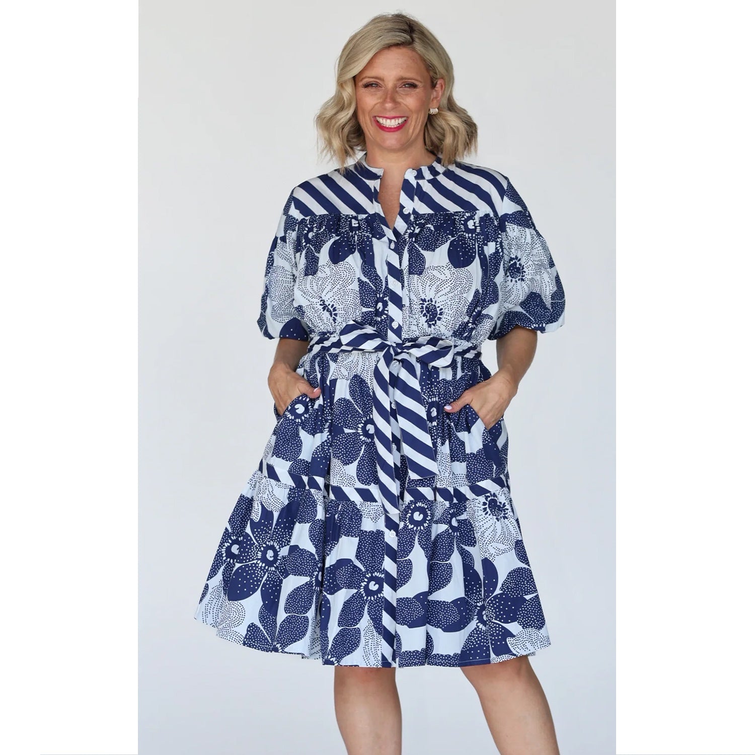 Dress Rebecca - Floral Stripe