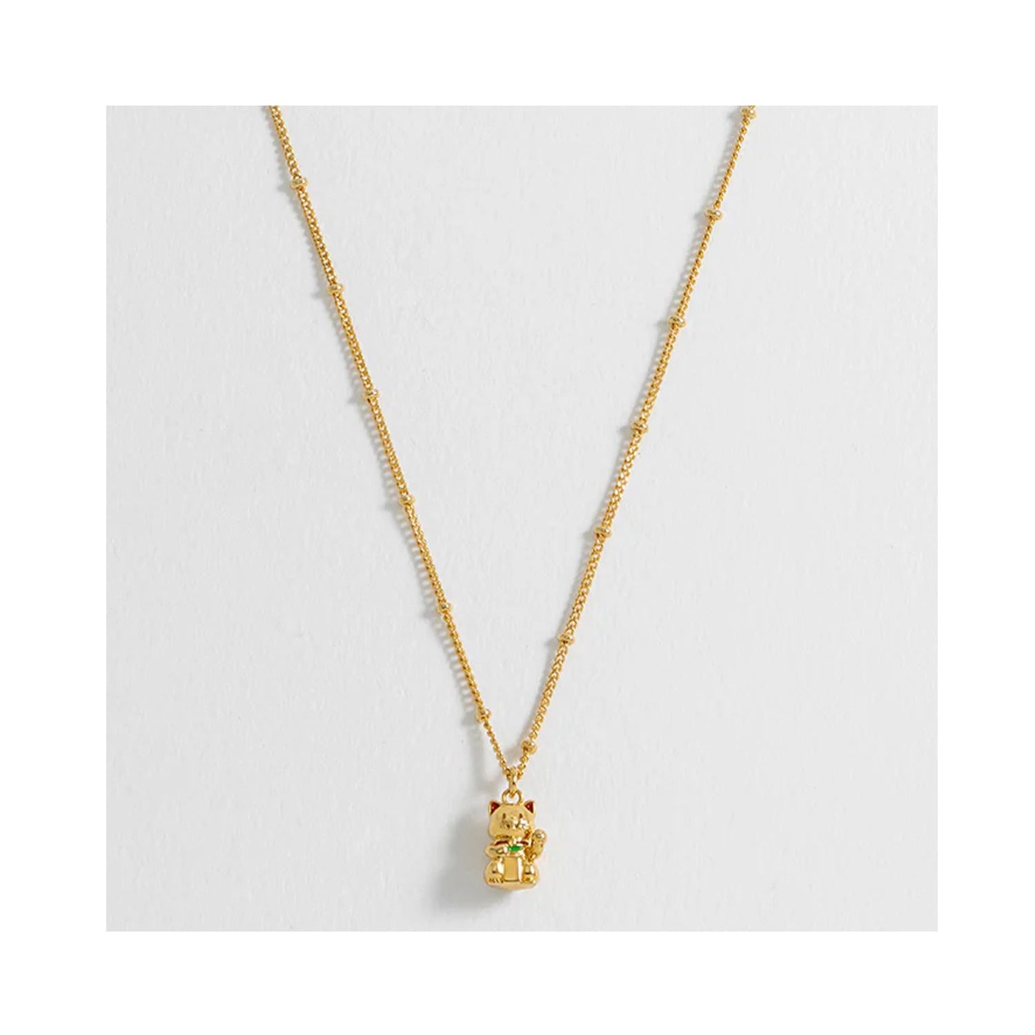 Necklace Lucky Cat - Gold Plated