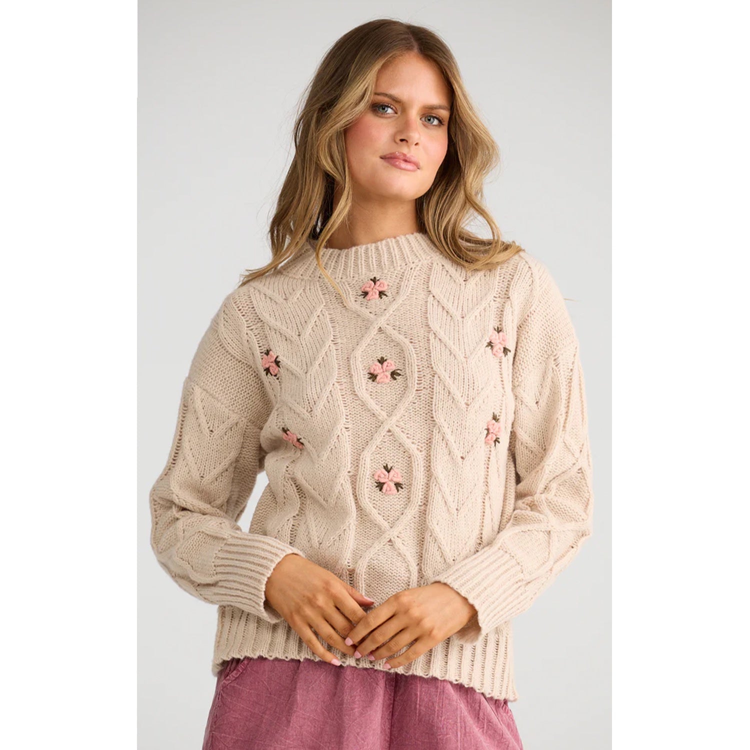 Knit Betty - Cream Floral