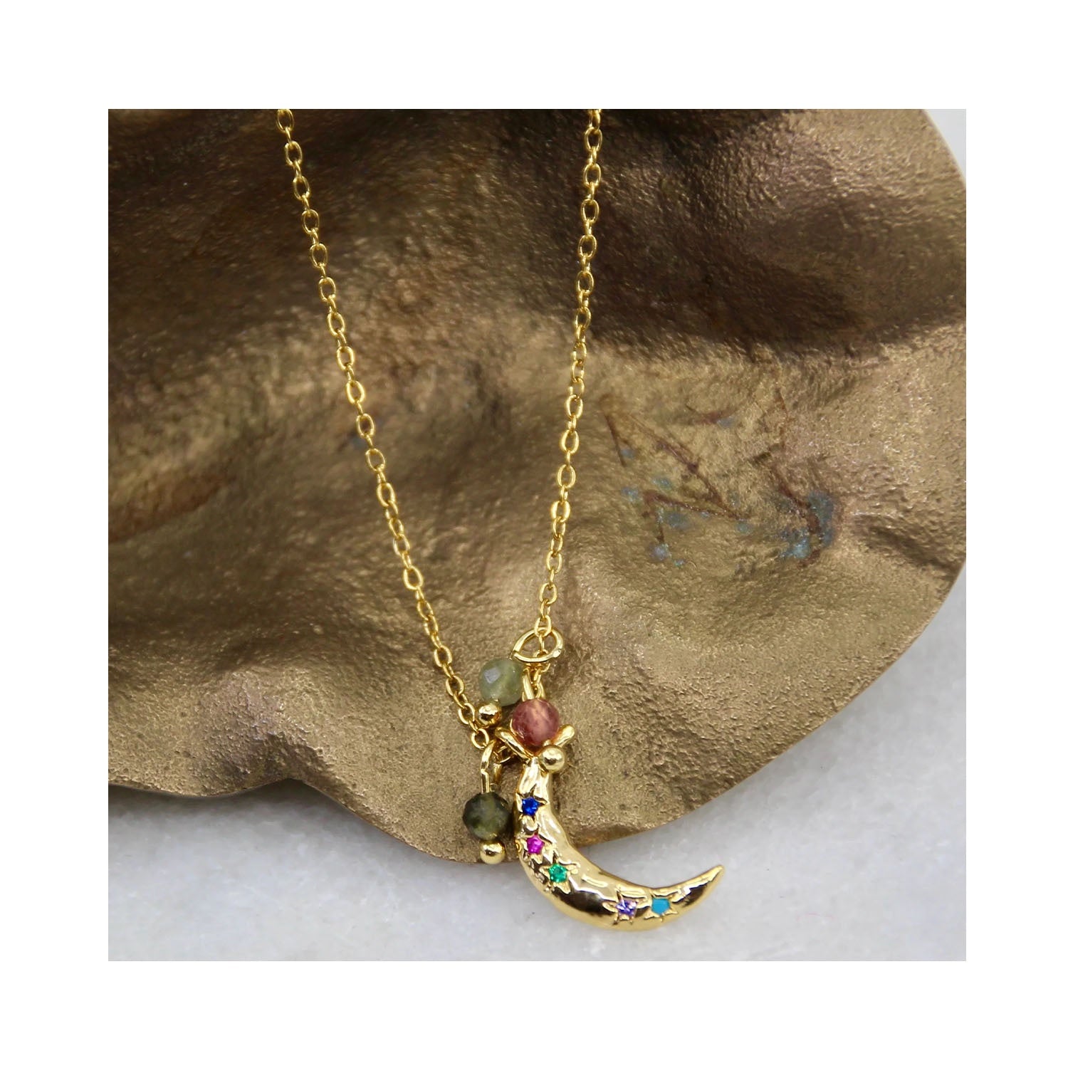 Necklace Lunar Lure Tourmaline Pendant