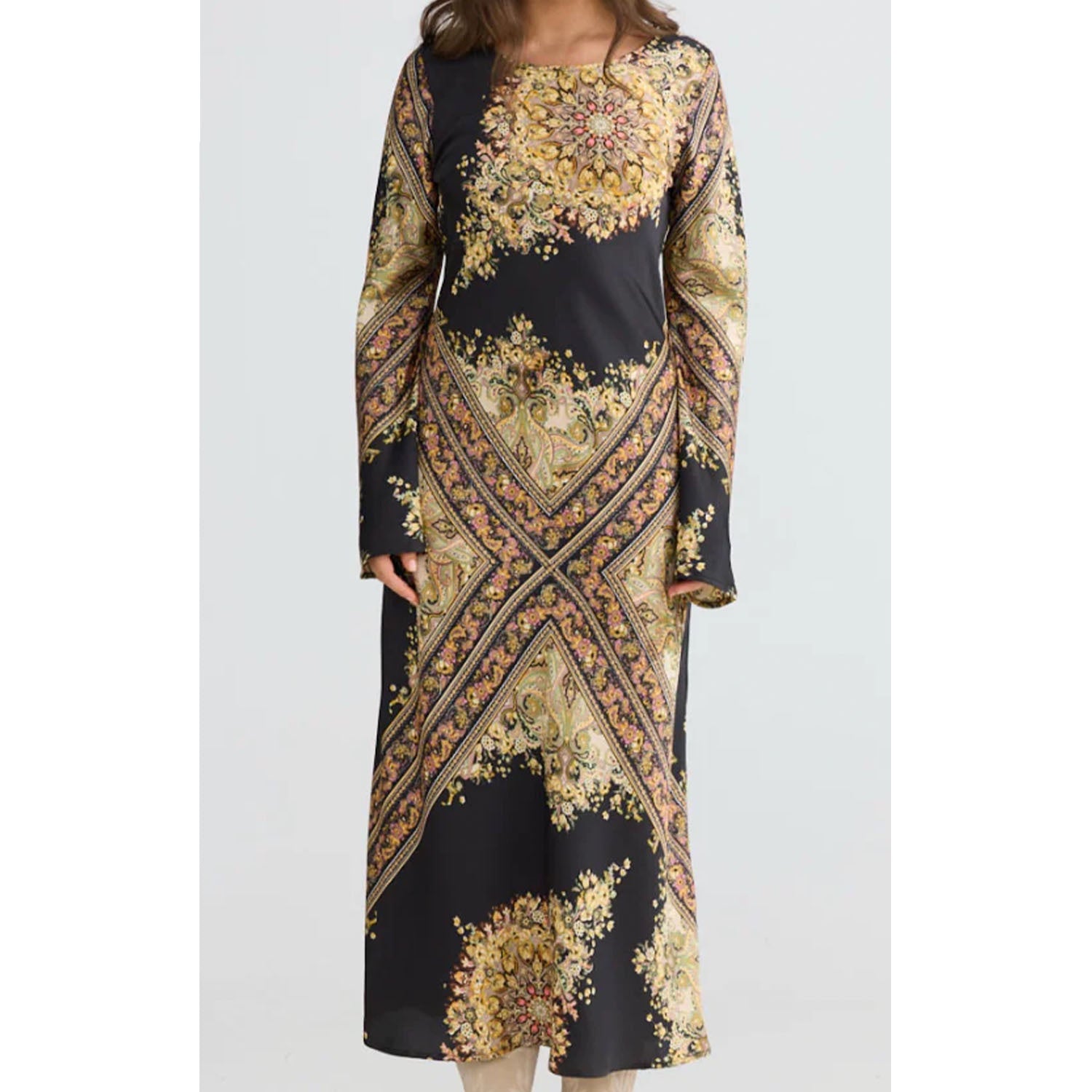 Dress Stardust Maxi - Black Paisley