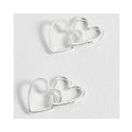Earrings Hinged Heart - Silver Plated