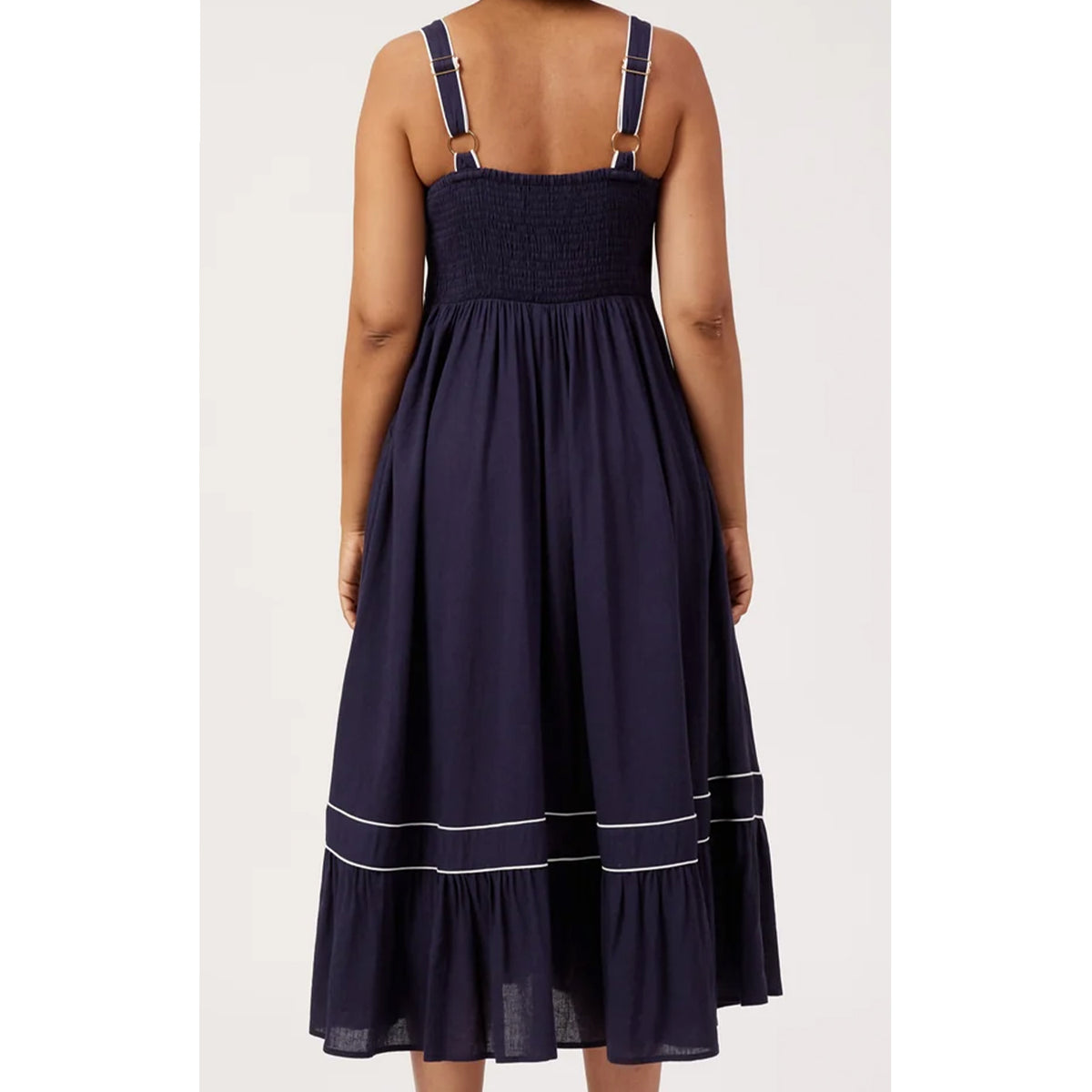 Dress Midi Positano Contrast - Navy