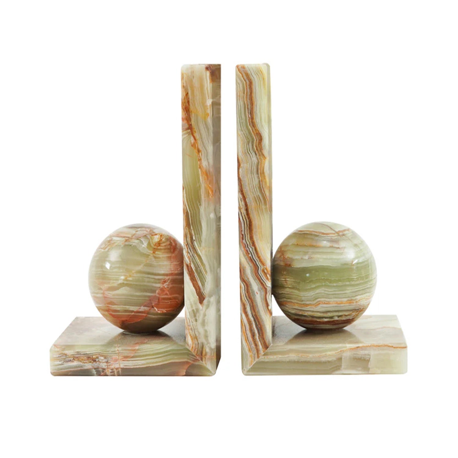 Bookends Set Marble - Green