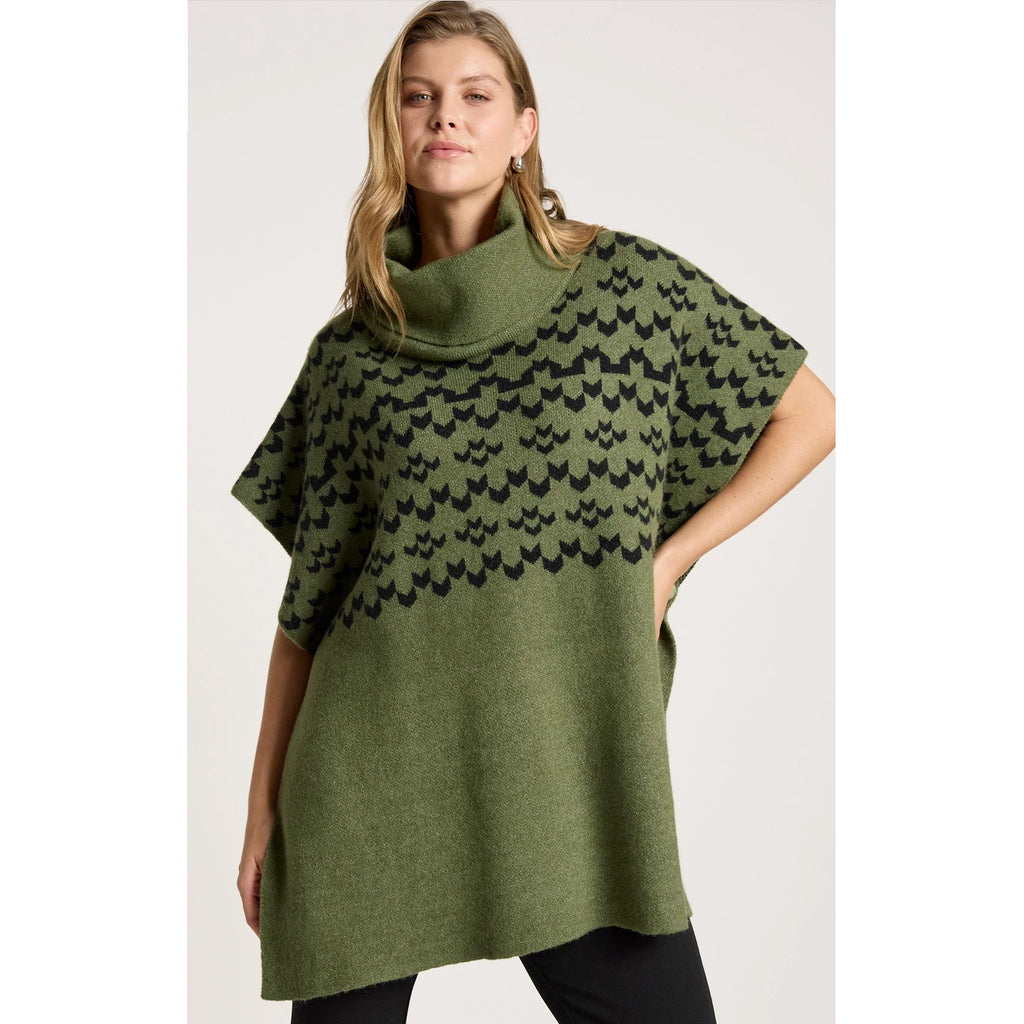 Poncho Maasai ONE SIZE - Pampas/Black