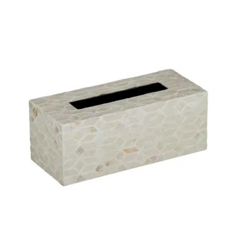 Tissue Box Belle Inlay  23.5x14x11cm Ivory