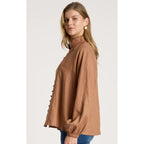 Top Bajau Button Shirt - Clay