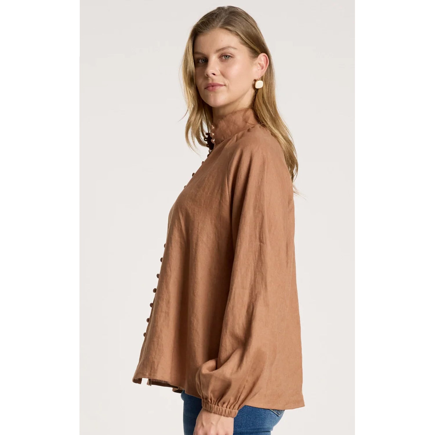 Top Bajau Button Shirt - Clay