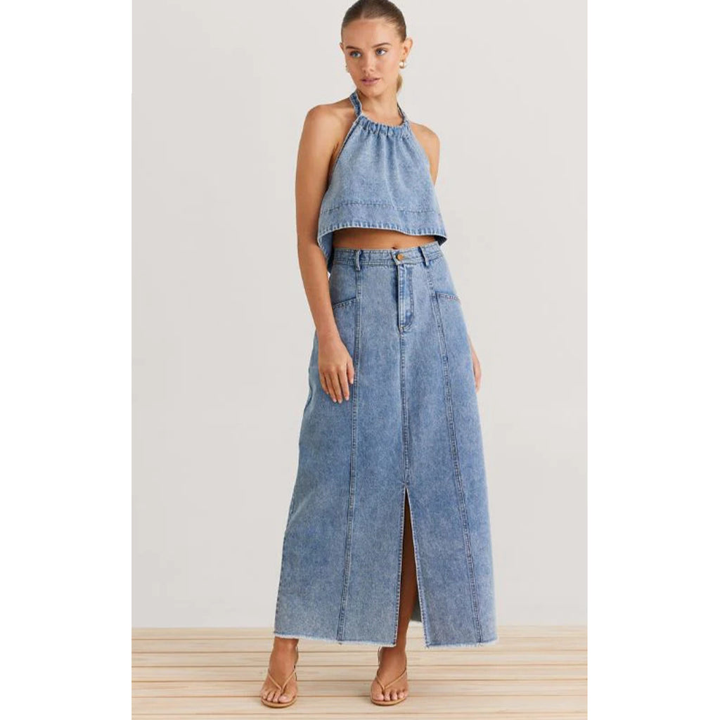 Skirt Moment - Washed Denim