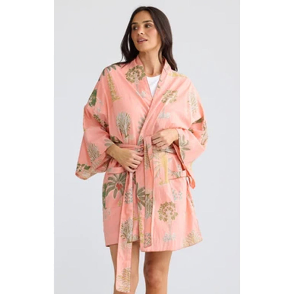 Robe Namaste Short - Baby Pink Palm